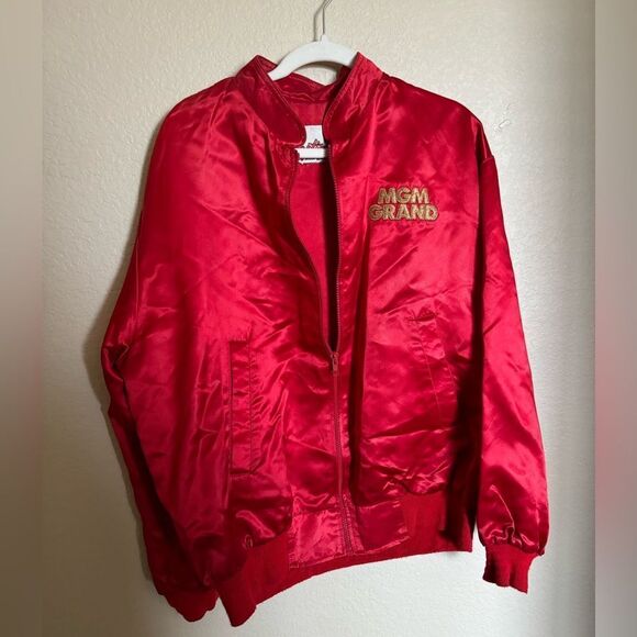 Vintage Betty Boop Satin Bomber Jacket Sz Medium Oversized Red - Picture 3 of 9
